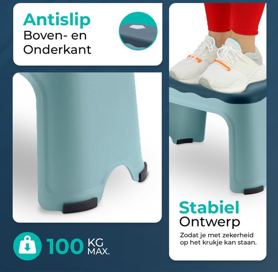 BUDDLEY® Step Stool Blue L Stool Children Stool Step Stool Kitchen Stool Bathroom