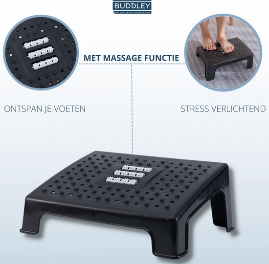 BUDDLEY - Voetensteun Bureau - Antislip - Ergonomische Voetensteun