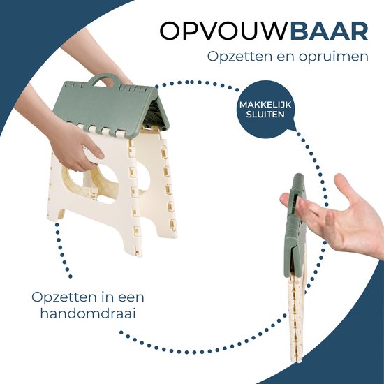 BUDDLEY - Opstapje Inklapbaar Kind - Groen Groot