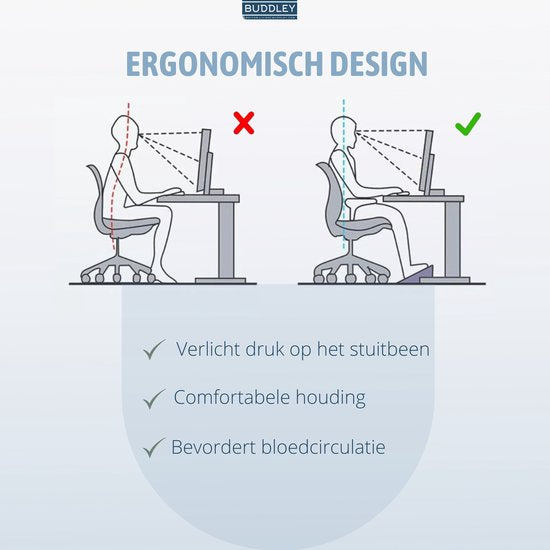 BUDDLEY - Voetensteun Bureau - Antislip - Ergonomische Voetensteun