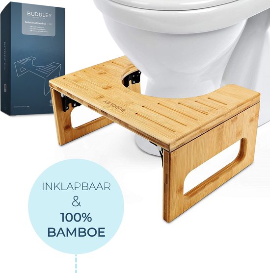 BUDDLEY - Toiletkrukje Inklapbaar - Bamboe