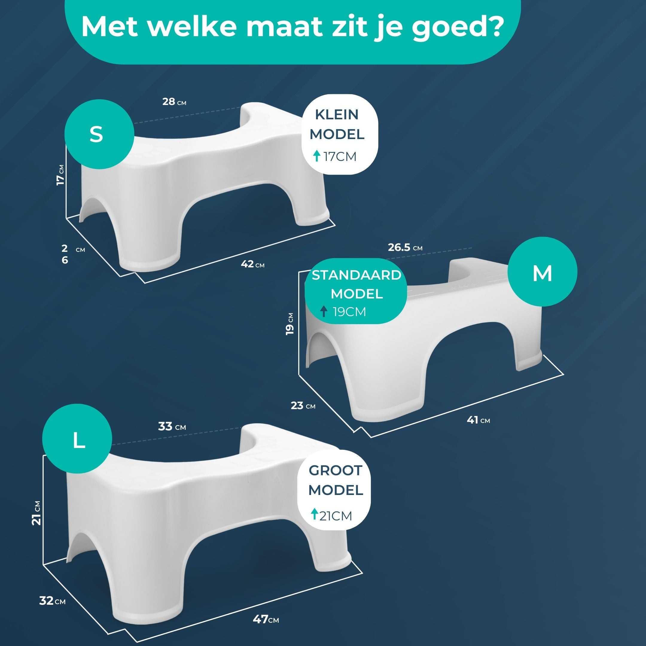 BUDDLEY Toiletkrukje Wit - Ergonomisch Ontwerp voor Comfortabel Gebruik